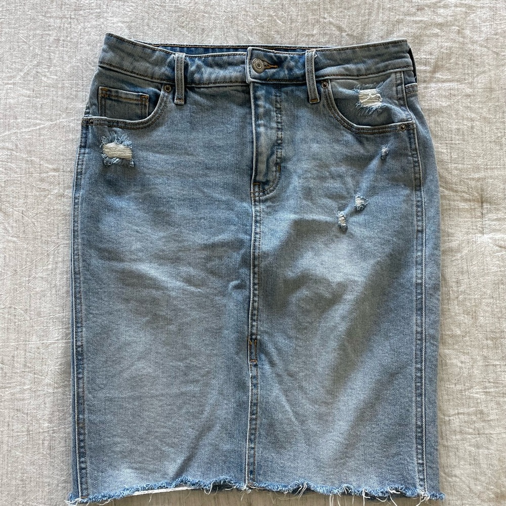 Light denim Gary knee length skirt